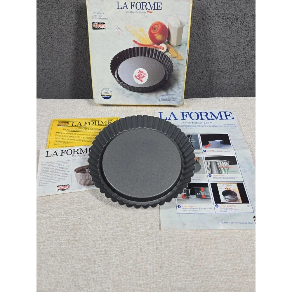 KAISER LA FORME Pie Tart QUICHE PAN Round Flan Torte Germany Nonstick 9
